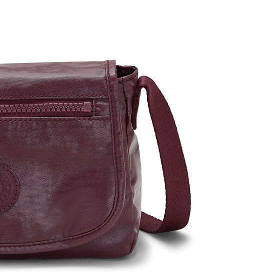 Torby Mini Kipling Sabian Metallic Crossbody Bordowe | PL 1864YX